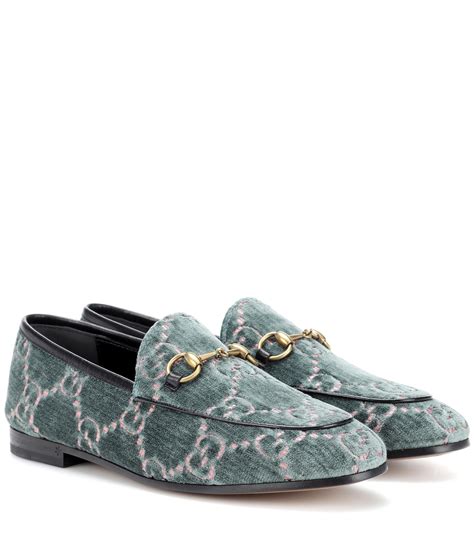 gucci blue velvet loafers|Gucci velvet loafers women.